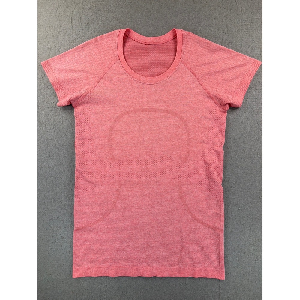 Lululemon Swiftly Tech Short Sleeve 2.0 Pink Heathered Athletic Shirt Size 8